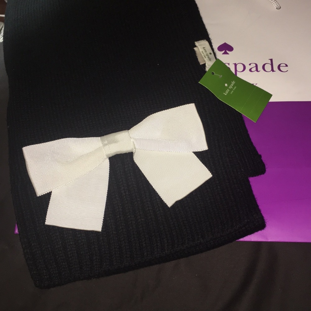 Brand New Kate Spade Muffler with Grosgrain Bow